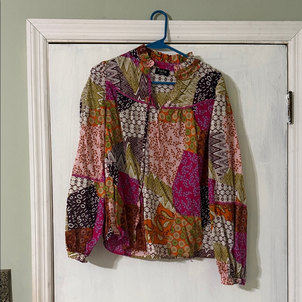 Fate Multicolor Patchwork Blouse